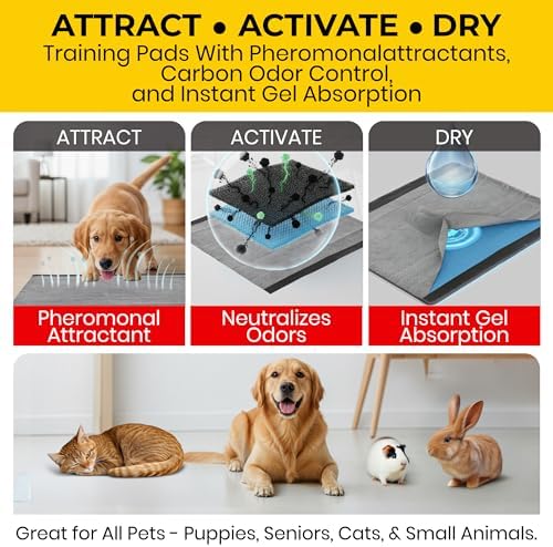 Glad for Pets XL Charcoal Training Pads for Dogs and Puppies, 50 Ct, 4-Pk - Image 7
