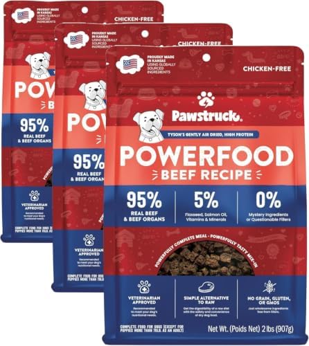 Pawstruck Air Dried Dog Food Beef Recipe, Vet Recommended, Made in USA, 6lb by Pawstruck