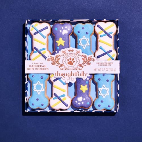Hanukkah Dog Treat Gift Set, Peanut Butter Dog Cookies, Set of 8 - Image 6