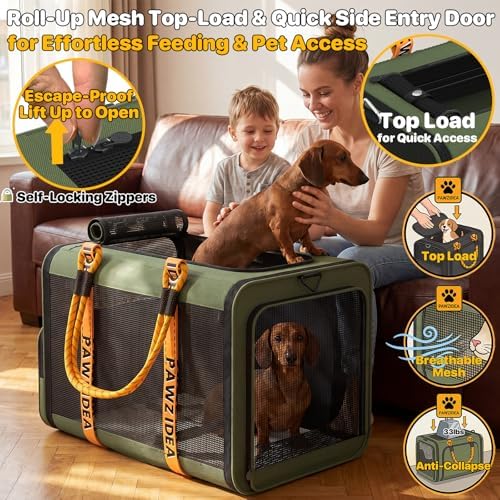 PAWZIDEA Expandable Large Pet Carrier, Soft-Sided 2–4 Cats Carrier Up 55lbs - Image 6