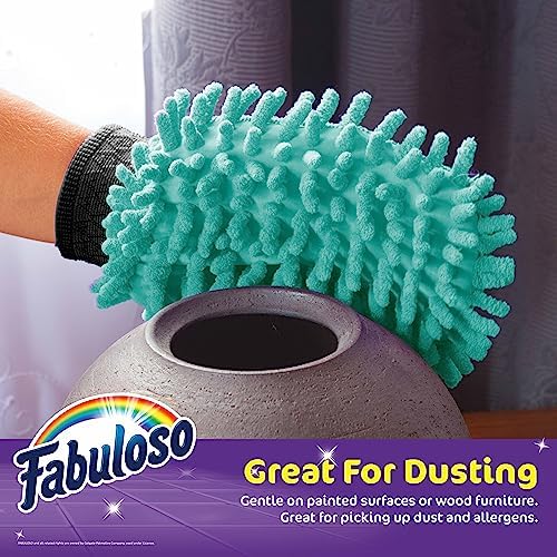 Fabuloso Microfiber Cleaning Mitt Glove, Teal, One Size, 3-Pack - Image 3