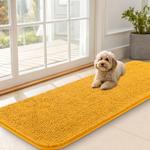 OLANLY Dog Door Mat for Muddy Paws 59x20, Super Absorbent Chenille Mud Mat by OLANLY