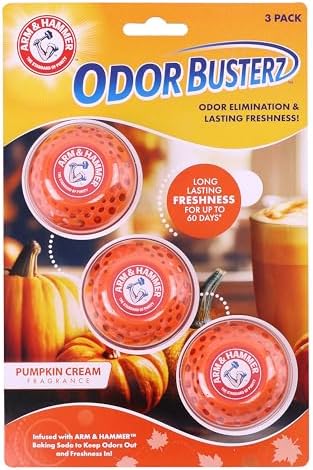 Arm & Hammer OdorBusterz® Odor Eliminator Balls, Pumpkin Cream, Baking Soda Odor Control for Closets, Drawers, Hampers & Small Spaces, 1 Count (Pack of 36) by ARMHAMMER