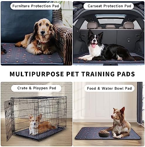 Washable Pee Pads for Dogs - 2 Pack Puppy Pads with Super Absorbent, Non-Slip, Reusable Pee Pads Specifically Designed for Dog Playpen, Crate, Whelping Box, Floor - 36" x 41", Grey - Image 4