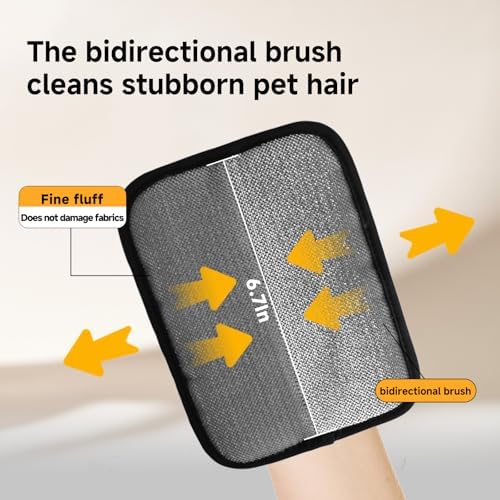 NVNAN 2-in-1 Pet Grooming Glove and Fabric Hair Remover - Image 4