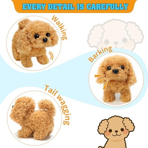 KSABVAIA Plush Teddy Toy Puppy Electronic Interactive Dog - Image 2
