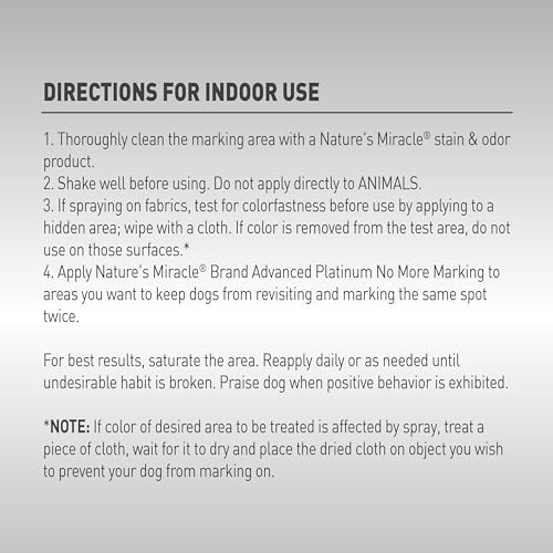 Nature's Miracle Advanced Platinum No More Marking Training Spray, 128 oz - Image 4