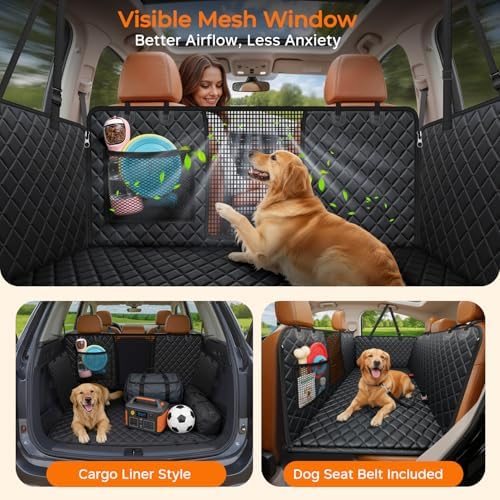 URPOWER Hard Bottom Dog Car Seat Cover, Back Seat Extender for Cars & SUVs - Image 3