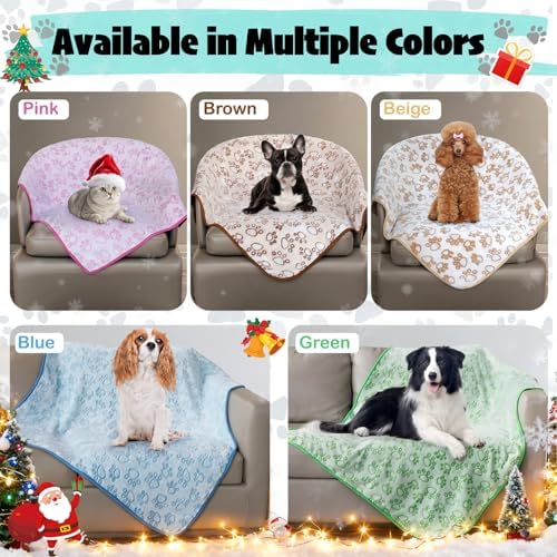 Stuffed Dog Blanket, Blue Premium Soft Throw Flannel Fleece Blanket for Medium Small Dogs, Pet Puppy Blankets for Kitten Cat, Christmas Pet Gift for Bed Cover, Couch, Crate(24x32 inch (Pack of 1)) - Image 4