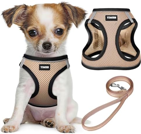 No Pull Dog Puppy Harness and Leash Set Reflective Mesh Vest X-Small by YIMEIS