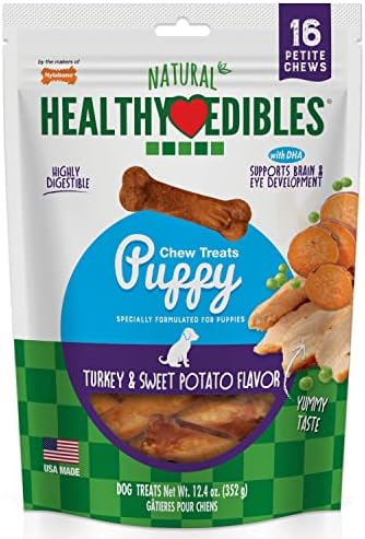Nylabone Healthy Edibles Puppy Dog Treats, 16 Count by Nylabone