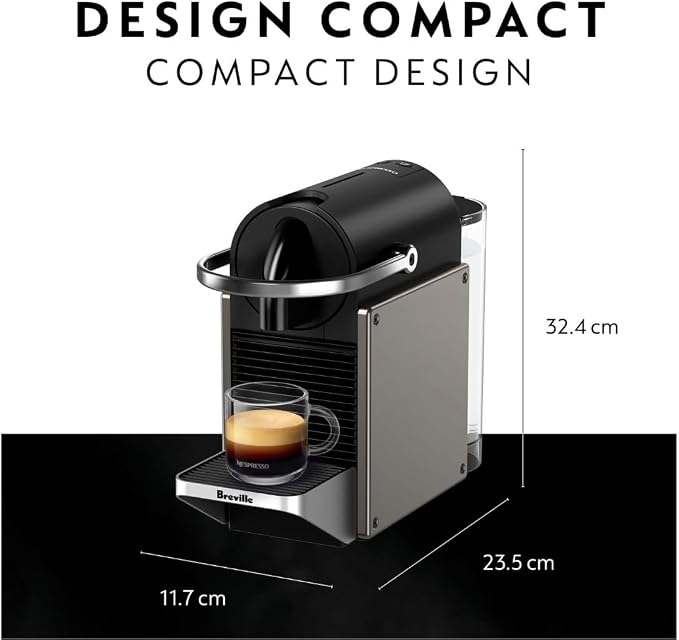 Nespresso Pixie Original Espresso Machine by Breville, Titan - Image 4