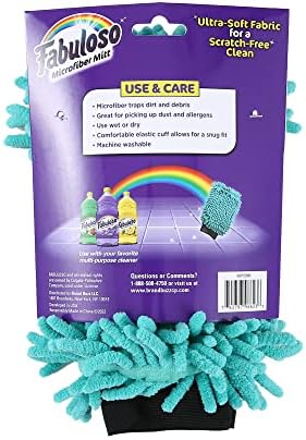Fabuloso Microfiber Cleaning Mitt Glove, Teal, One Size, 3-Pack - Image 7