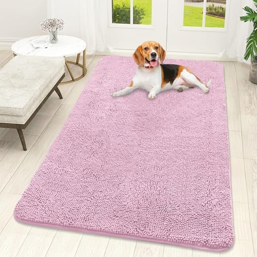 OLANLY Dog Door Mat for Muddy Paws 59x32, Super Absorbent Chenille Mud Mat by OLANLY