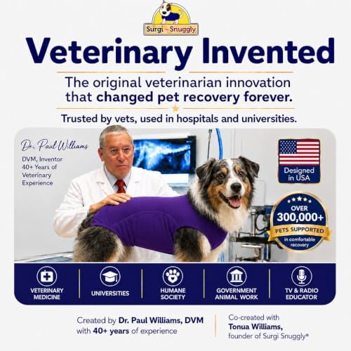 Surgi Snuggly Dog Surgery Recovery Suit, Cone Alternative, Spay/Neuter M - Image 2