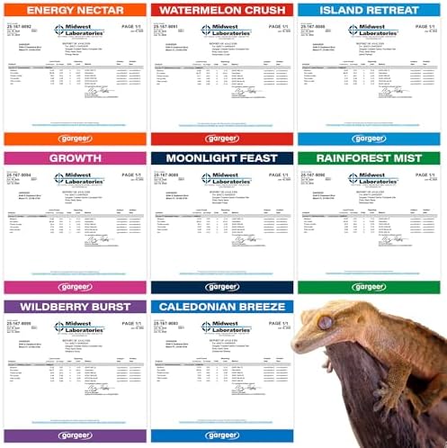 Gargeer 2.4oz Picky Geck 8 Sachet Flavours Crested Gecko Food Discovery Kit - Image 6