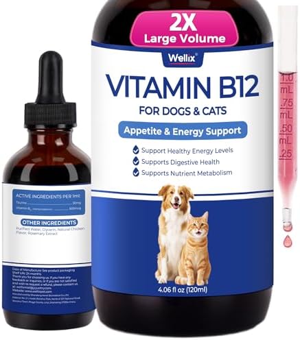 Wellix 4.06 fl oz Vitamin B12 Liquid with Taurine for Dogs and Cats by Wellix
