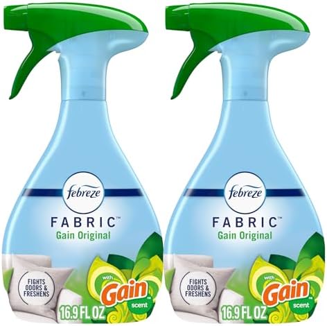 Febreze Odor-Fighting Fabric Refresher with Gain, Original, 101.4 fl oz, Pack of 6 by Febreze