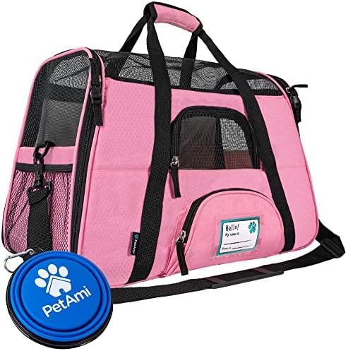 PetAmi Airline Approved Pet Carrier for Cats & Small Dogs, Large, Pink by PetAmi
