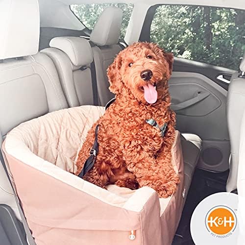 K&H Bucket Booster Dog Car Seat, Cat & Dog Booster Seat, Small Tan/Tan - Image 6