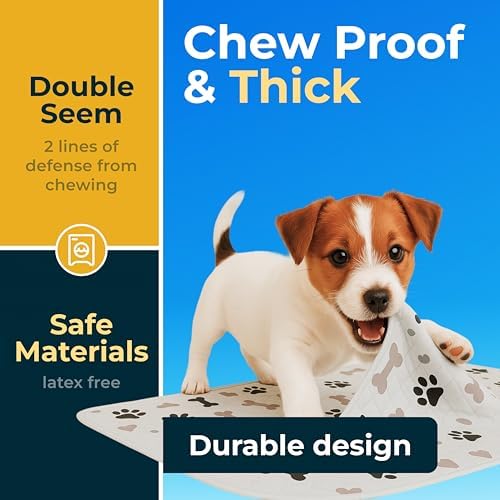 GREEN LIFESTYLE Washable Pee Pads for Dogs - Waterproof Reusable Puppy Pads with Anti-Slip Backing, Pet Training Pad for Puppy Playpen, Crate, Whelping Box, Potty Training (Pack of 2 - 48x48) - Image 4