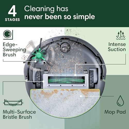 iRobot Roomba 105X Combo Robot Vacuum & Mop with AutoEmpty Dock, Self‑Emptying for Up to 75 Days, 70× Power‑Lifting Suction, Smart LiDAR Mapping, App & Voice Control, Ideal for Homes with Pets & Kids - Image 3