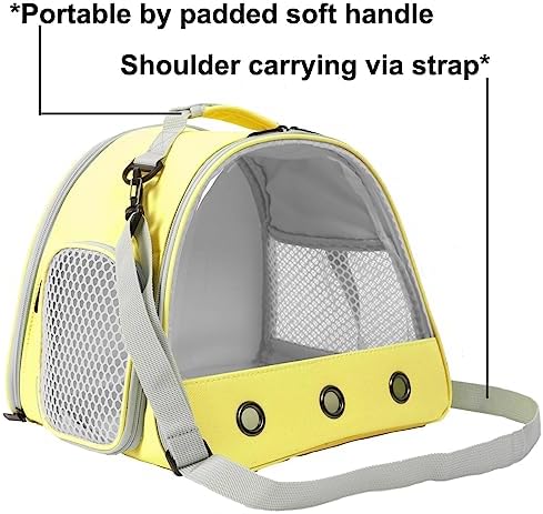 Bearded DragonTravel Cage,Lizards Carrier, Small Animal Travel Carrier for Hedgehog Rat Parrot Bird Guinea Pig, Portable Guinea Pig Travel Bag for 2 - Image 5