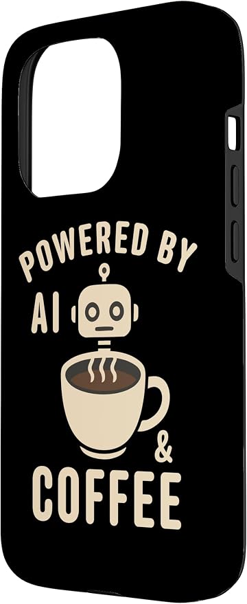 Powered by AI and Coffee Robot Case for iPhone 15 Pro - Image 2
