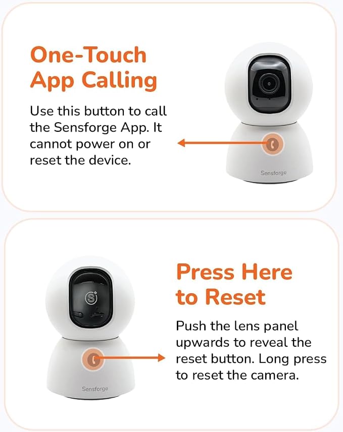 SensForge 2.5K Pan-Tilt Security Camera, 360° Dual-Band WiFi Camera for Home, Free AI Human & Pet Detection, 2-Day Cloud + 64GB SD Storage, Two-Way Talk, Optional AI + Storage Upgrade (2, White) - Image 7