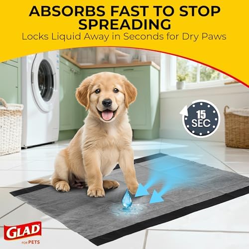 Glad for Pets XL Charcoal Training Pads for Dogs and Puppies, 50 Ct, 4-Pk - Image 5