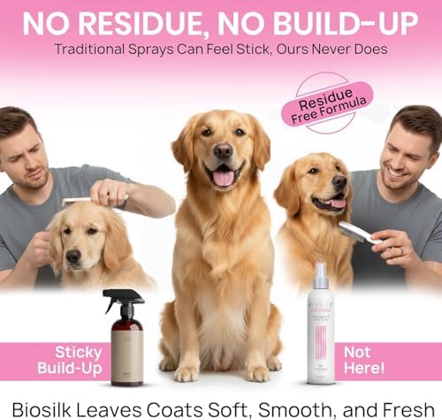 BioSilk for Dogs Silk Therapy Detangling and Shine Spray, 8 Fl Oz, 6-Pack - Image 6