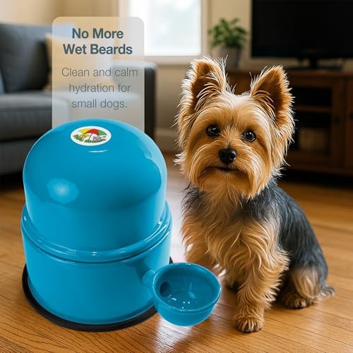 Pet Water Dispenser for Dogs and Cats, 47.3 oz – Gravity-Fed Aluminum Water Bowl, Prevents Wet Fur, Provides Continuous Fresh Water, Electrostatic Coated Finish, Vida Mansa (Light Blue) - Image 5