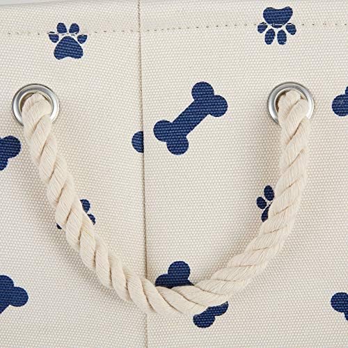 Bone Dry 5511 Pet Storage Collection Paw and Bone Print, Medium Round, Nautical Blue - Image 4