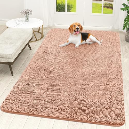 OLANLY Dog Door Mat for Muddy Paws 70x46, Super Absorbent Chenille Mud Mat by OLANLY