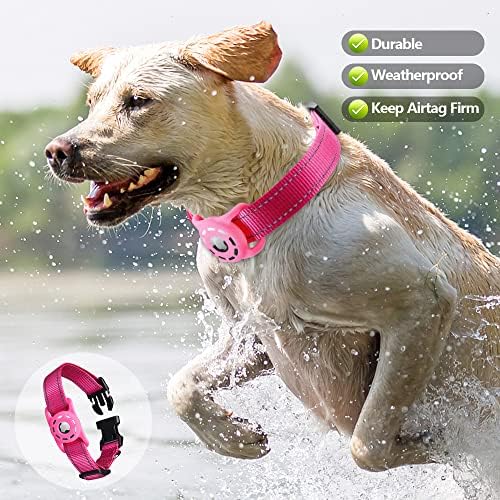 Reflective Dog Collar, Compatible with AirTag, Nylon Pet Cat Puppy Collar for Small, Medium, Large, and Extra Large Dogs - Image 2