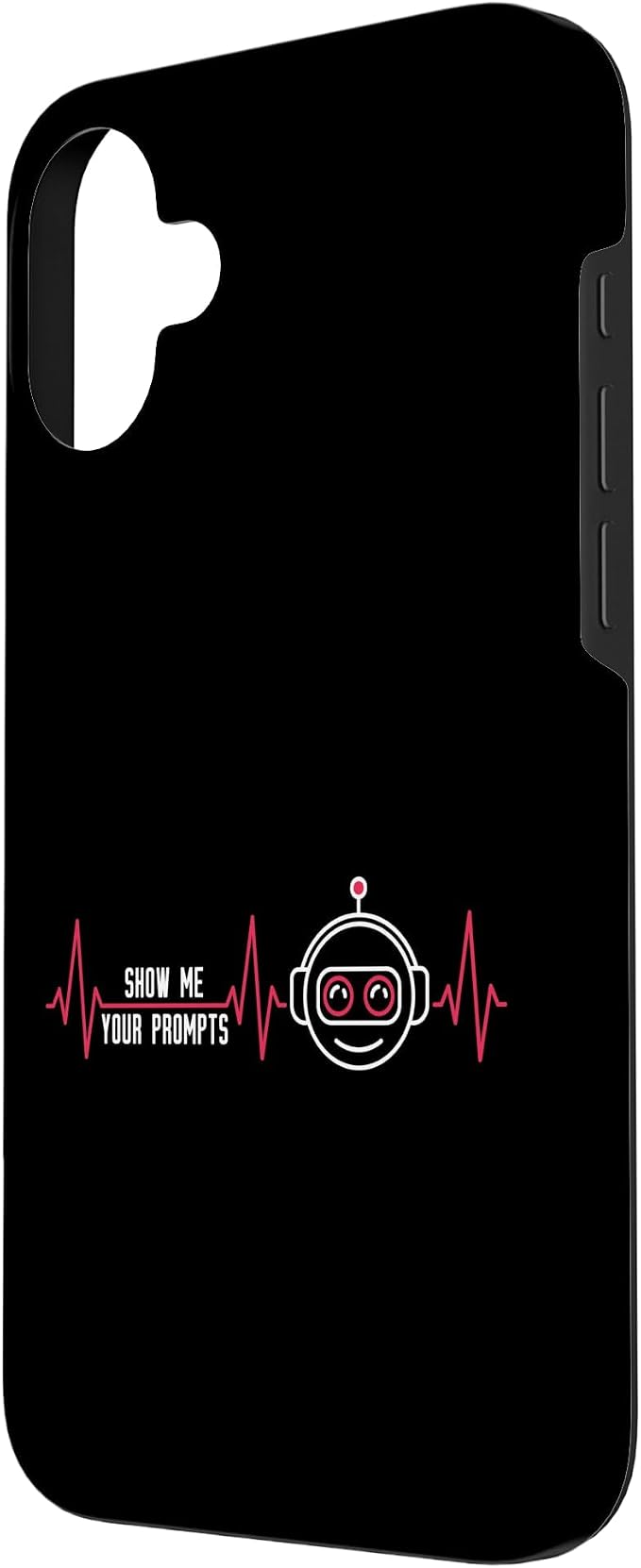 Show Me Your Prompts AI Artificial Intelligence Heartbeat Case for iPhone 16 Plus - Image 2