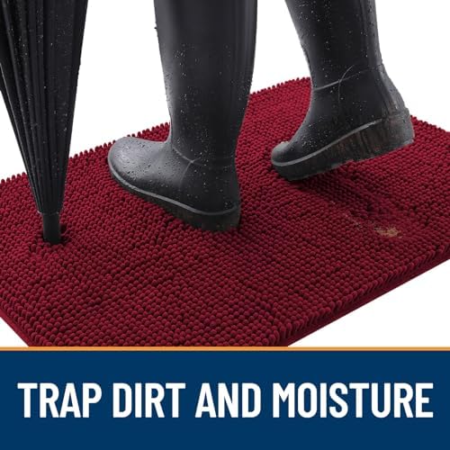 OLANLY Dog Door Mat for Muddy Paws 59x24, Super Absorbent Chenille Mud Mat - Image 2