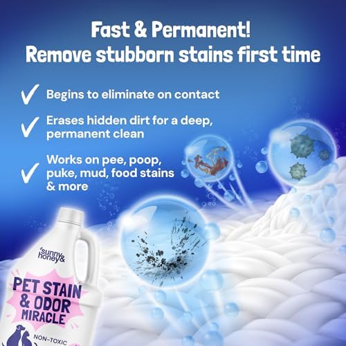 Sunny & Honey Carpet Cleaner Spray, Enzyme Pet Stain Remover, 1Gal Lavender - Image 3