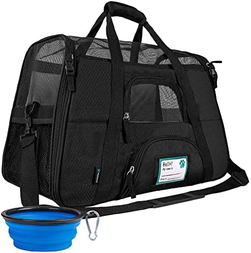PetAmi Airline Approved Pet Carrier for Cats & Small Dogs, Small, Black by PetAmi