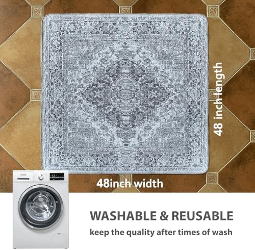nunubaby Washable Pee Pads for Dogs, Stylish, Non-Slip and Leak-Proof Pee Pads. Reusable Potty Pads for Dogs for Crates and Floors.(Gray/Geo,48" x48" ) - Image 4