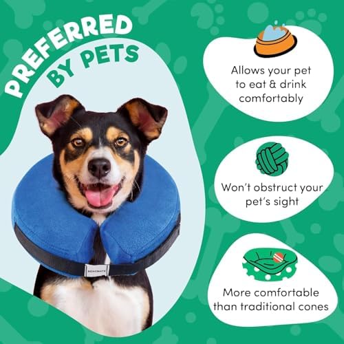 BENCMATE Inflatable Dog Cone Collar Alternative After Surgery Large+ - Image 2