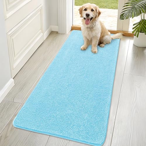 OLANLY Dog Door Mat for Muddy Paws 70x32, Super Absorbent Chenille Mud Mat by OLANLY