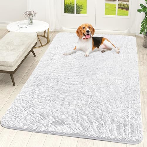 OLANLY Dog Door Mat for Muddy Paws 59x35, Super Absorbent Chenille Mud Mat by OLANLY
