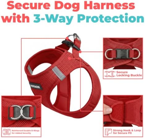 Voyager Step-in Air Dog Vest Harness - Red, Medium - Image 2
