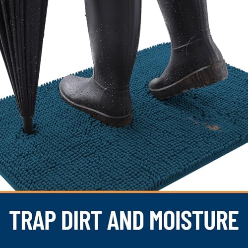 OLANLY Dog Door Mat for Muddy Paws 59x32, Super Absorbent Chenille Mud Mat - Image 2
