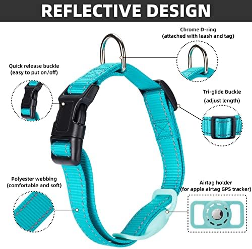 Reflective Dog Collar, Compatible with AirTag, Nylon Pet Cat Puppy Collar for Small, Medium, Large, and Extra Large Dogs - Image 7