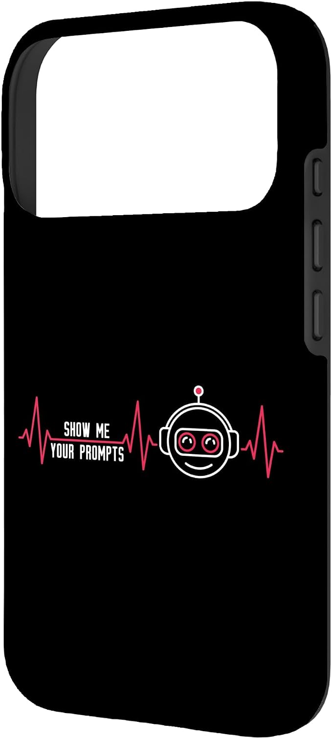 Show Me Your Prompts AI Artificial Intelligence Heartbeat Case for iPhone 17 Pro - Image 2