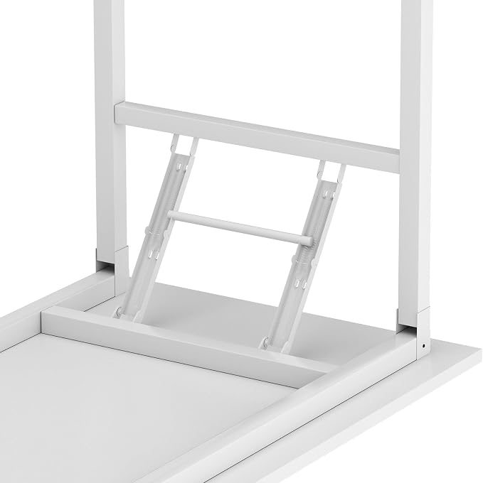 Need Office Computer Desk 39.3 Inch Sturdy Folding Laptop Table White | White Frame Writing Gaming Work Table/Foldable Home Office Desk/Sewing Table, No Assembly Required - Image 8