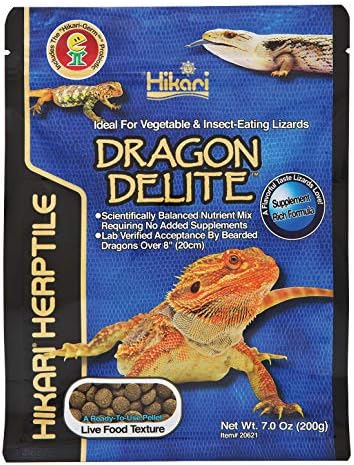 Hikari® Herptile Dragon Delite™ Probiotic-Enhanced Hydrating Pellets for Vegetable and Insect-Eating Lizards, 7 oz (200g) by Hikari