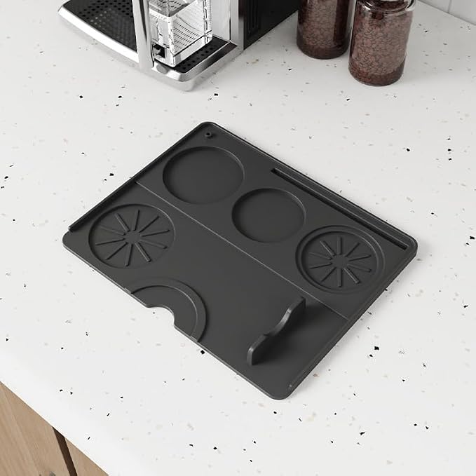 Coffee Mat, Coffee Maker Mat for Kitchen Counter with Tamping Mat, 40x60cm Silicone Coffee Bar Pad, Anti-Slip, Heat Resistant Pad for Espresso Machines, Dinner Plates, Ice Cream Machines - Image 3